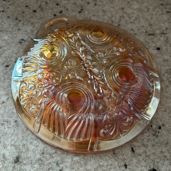 Vintage Indiana Glass Co. carnival glass divided dish - Picture 5 of 6